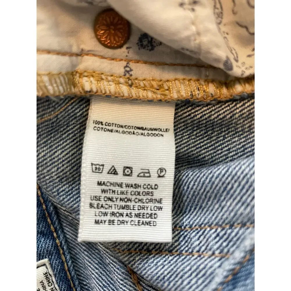 We the Free People Blossom Rigid Crop Skinny Jeans Distressed Size 27